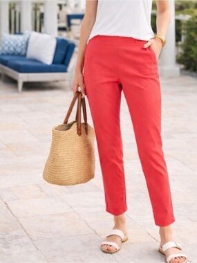 J. McLaughlin Coral Side Zip Pants Women’s Size 6 Stretch Ankle Pants